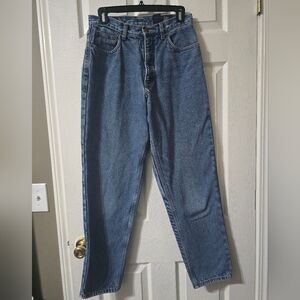 Vintage Flannel Lined Tapered Leg Mom Jeans by Eddie Bauer, 100% Cotton, EUC!